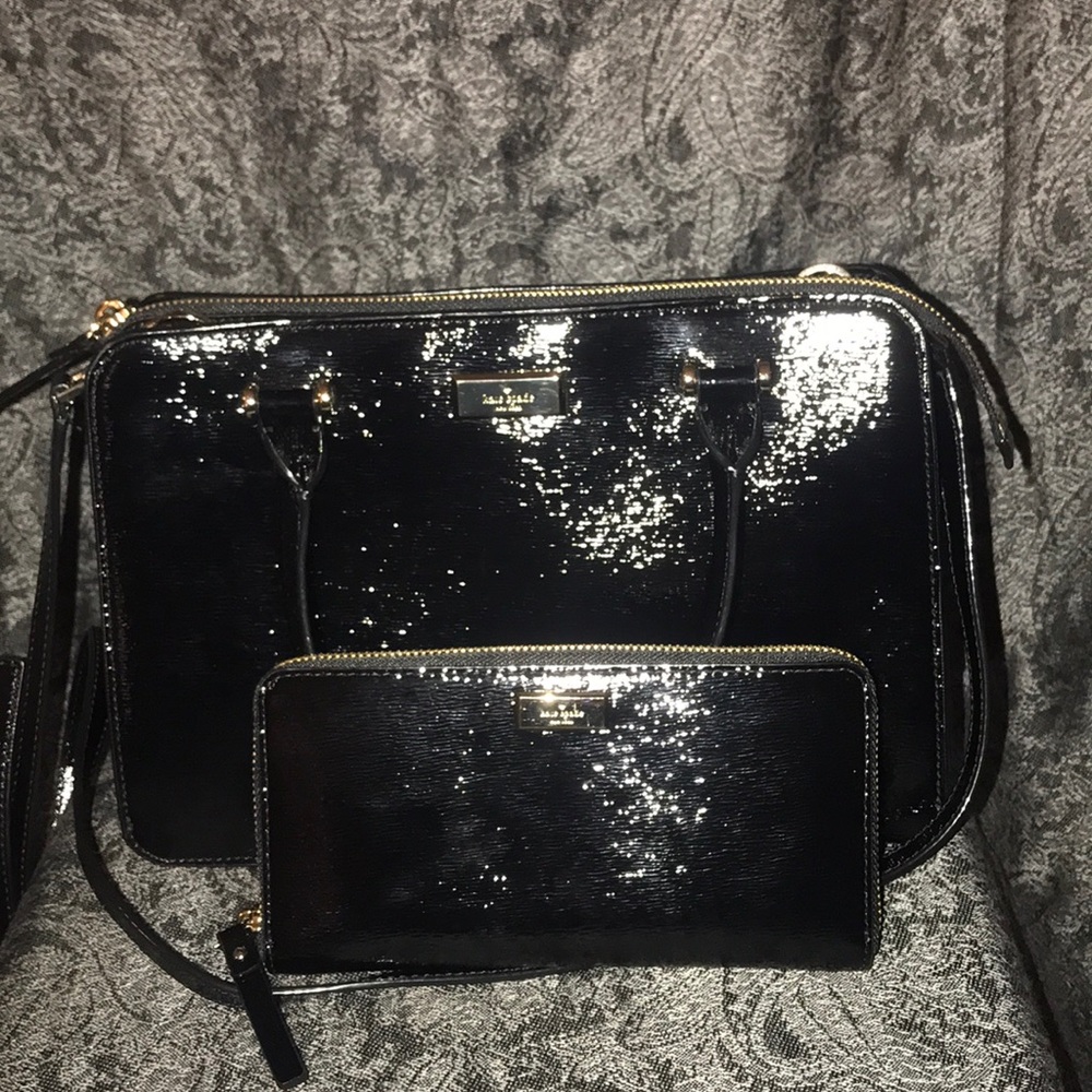 Kate Spade patten Leather Bag and wallet set